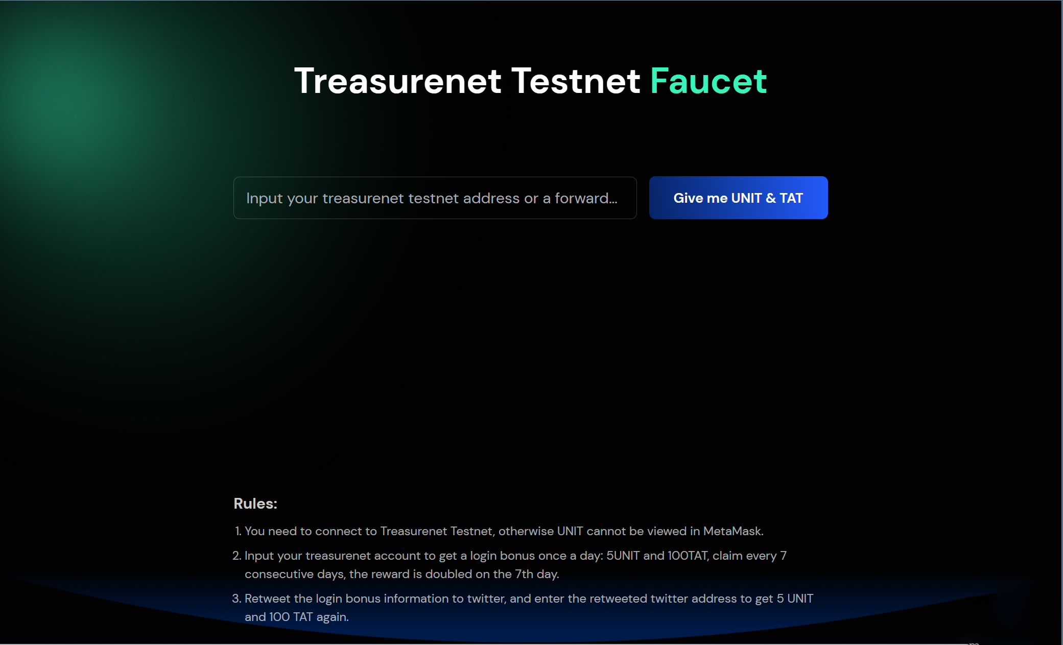 Faucet: Enter Your Address